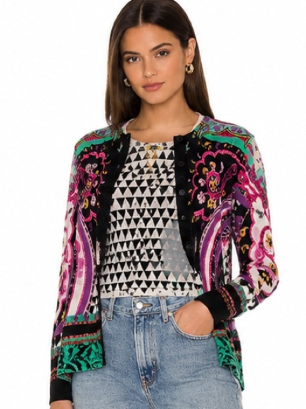 ETRO Milano 2 Piece Silk Cashmere Twin Set Cardigan + Sleeveless Shell Luxury